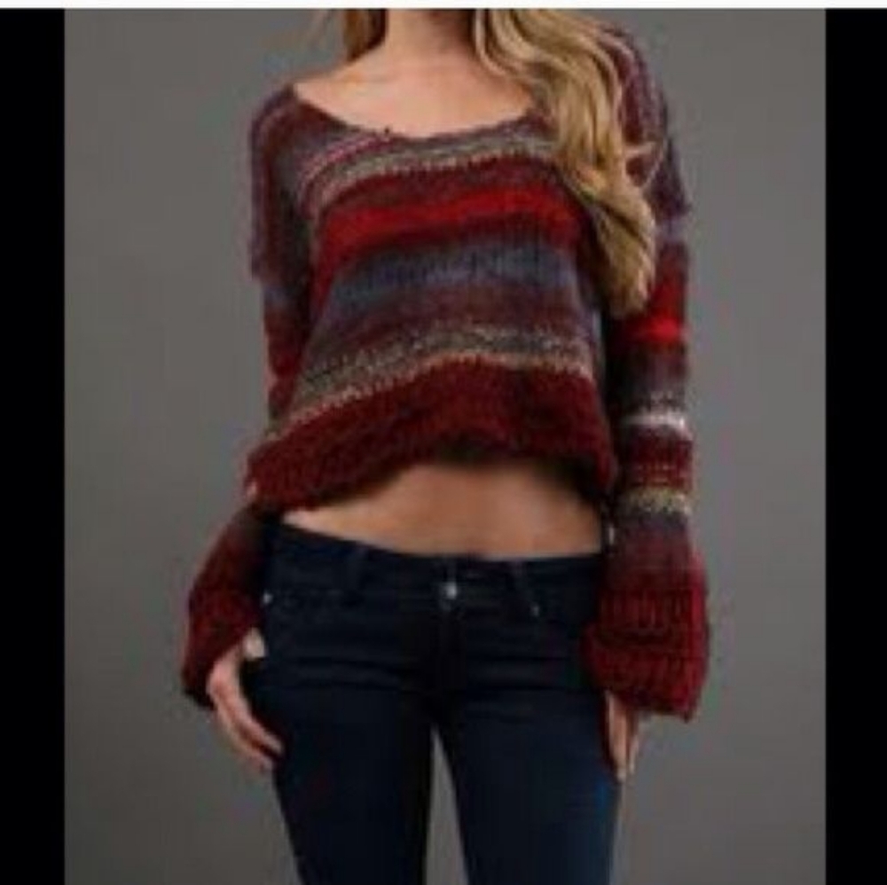Free People Cropped Chunky Sweater